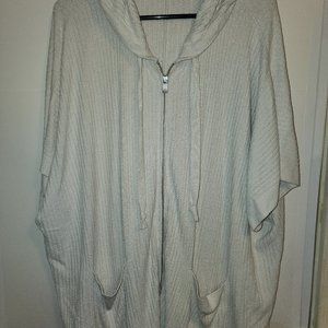 Barefoot Dreams Cozychic Ultra Lite Ribbed Zip Up Poncho